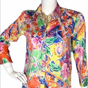 Ralph Lauren LRL Small ❤️Artistic❤️Button Blouse